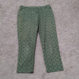 Patagonia Stretch All Wear Cropped Chino Pants Green Pattern Size 4‎